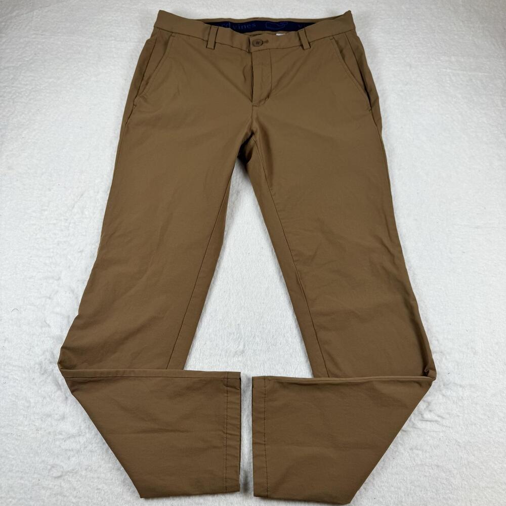 Vineyard Vines Pants Mens Size 32x32 Brown Performance Chino Stretch Casual